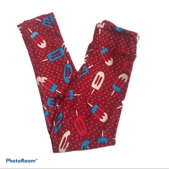 LuLaRoe Matching Americana Popsicle legging OS/SM - Picture 3 of 6